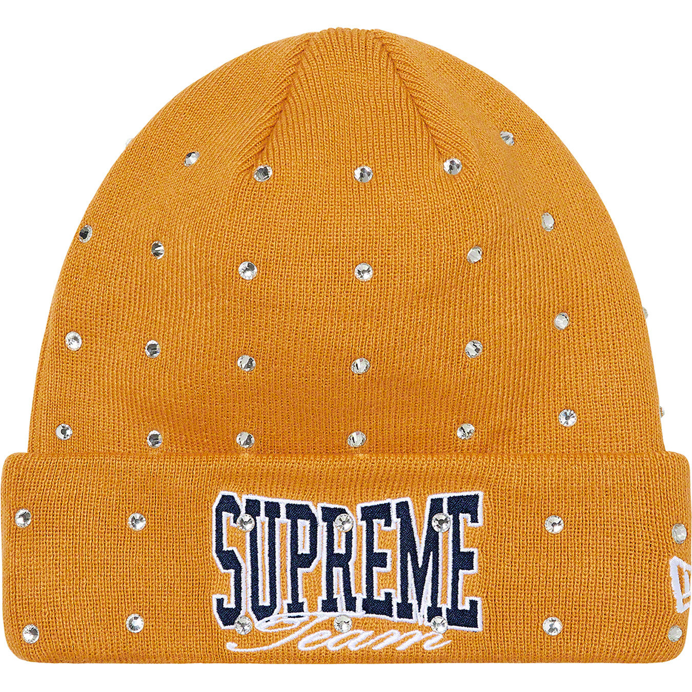 Supreme New Era Rhinestone Beanie Tan