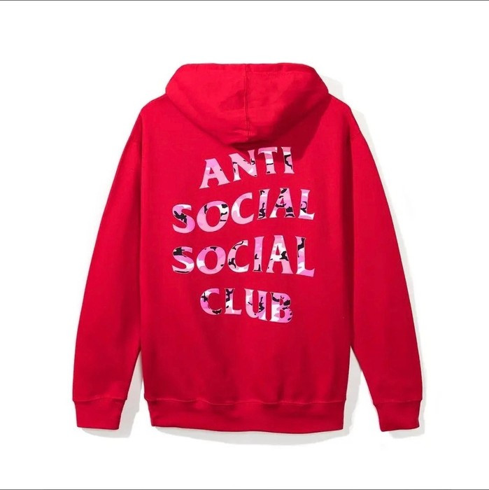 Anti Social Social Club Hoodie Red pink