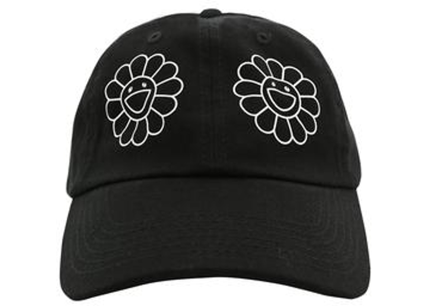 Murakami Flower Dad Hat "Black"