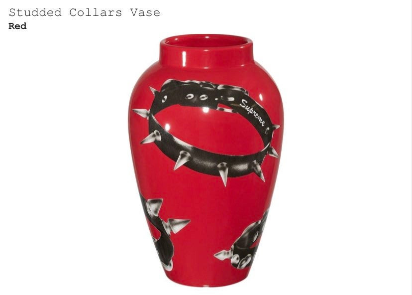 Supreme Studded Collar Vase "Red"