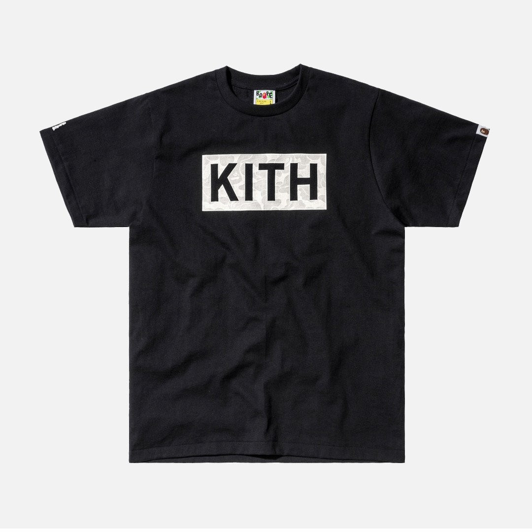 Kith x A Bathing Ape Logo Tee "Black"