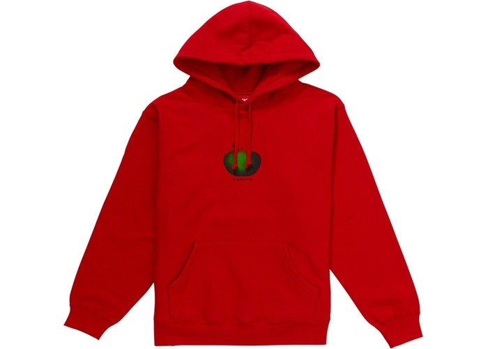 Supreme Apple Hooded Sweatshirt "Red"