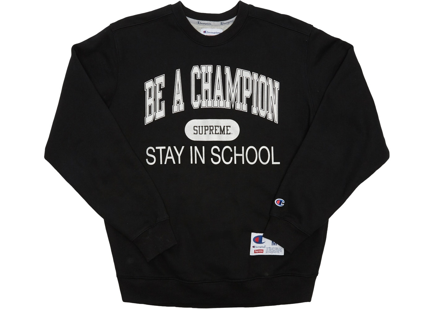 Supreme Champion Stay In School Crewneck "Black"
