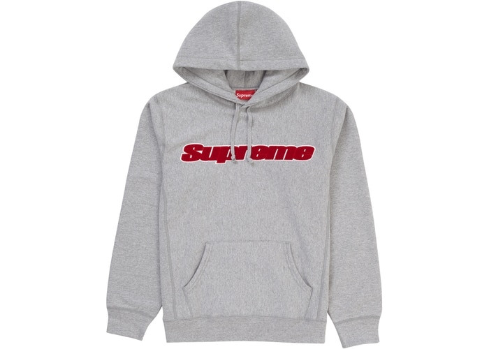 Supreme Chenille Hooded Sweatshirt "Heather Grey"