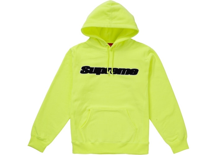 Supreme Chenille Hooded Sweatshirt "Bright Yellow"