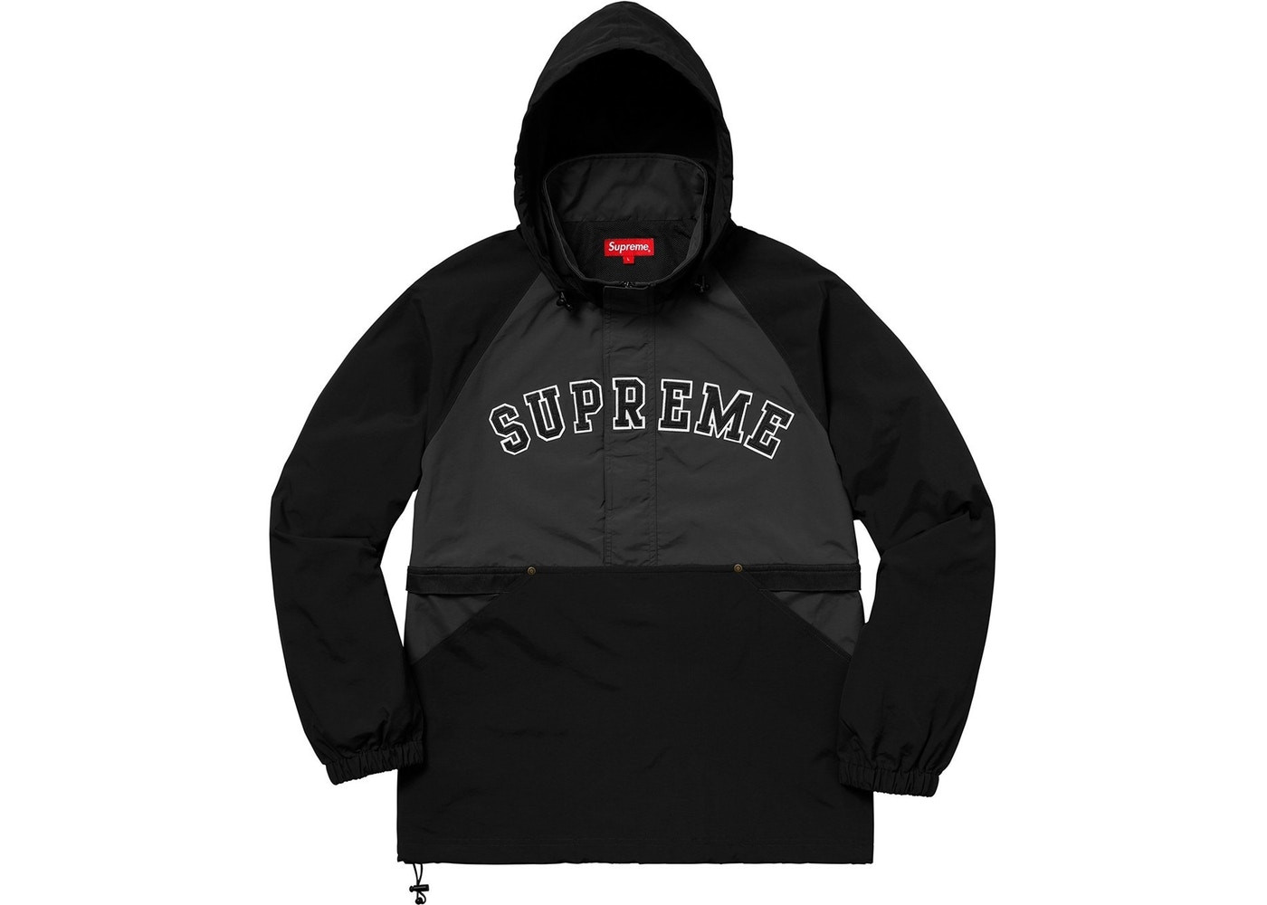 Supreme Court Half Zip Pullover "Black"