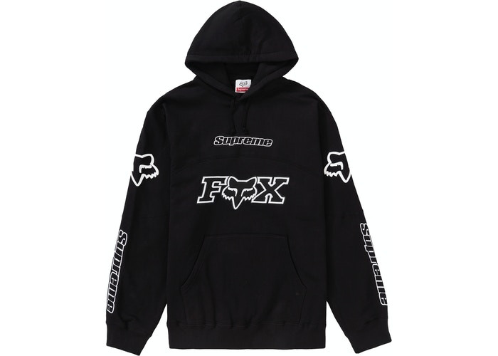 Supreme Fox Racing Hooded Sweatshirt "Black"