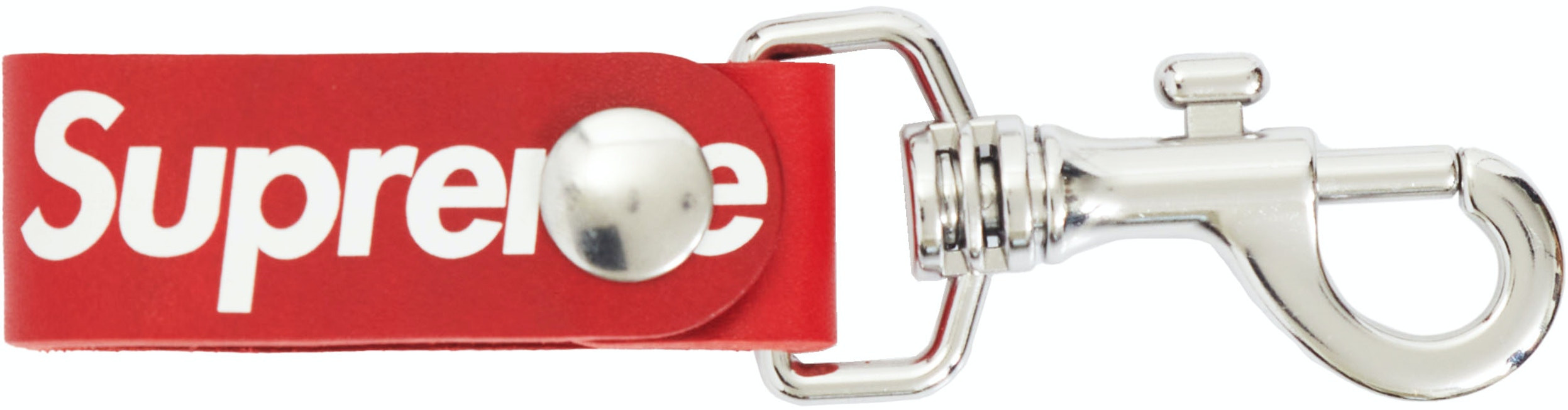 Supreme Leather Key Loop Red