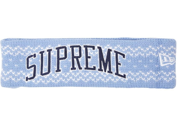 Supreme New Era Arc Logo Headband (FW17) "Light Blue"