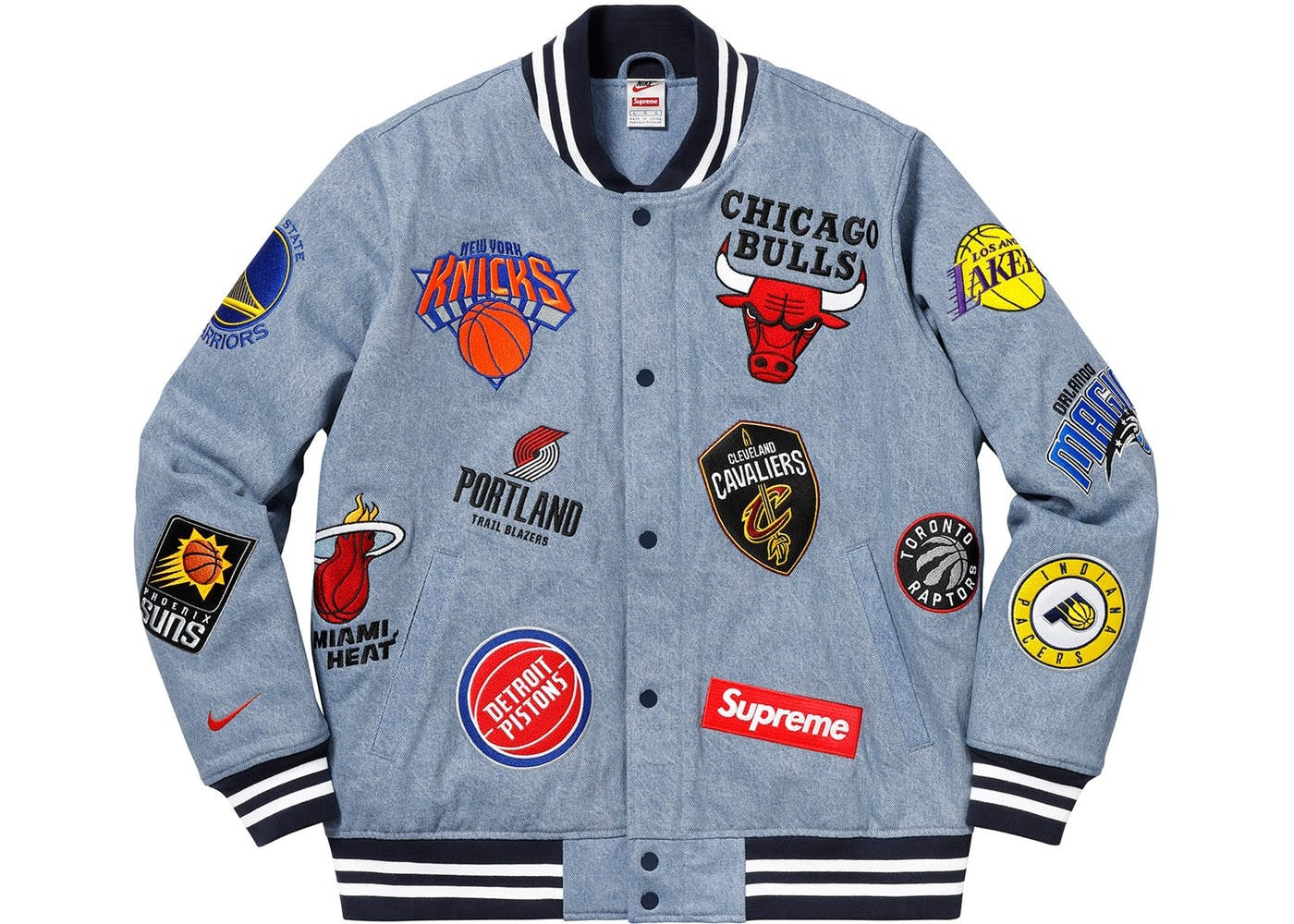 Uitbreiding temperatuur bubbel Supreme Nike/NBA Teams Jacket "Demin"