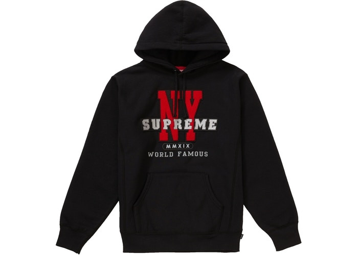 Supreme NY Hooded Sweatshirt "Black"