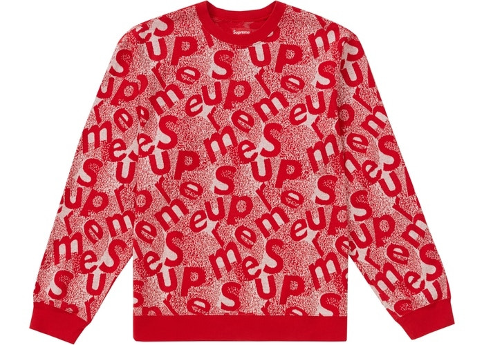 Supreme Scatter Text Crewneck "Red"