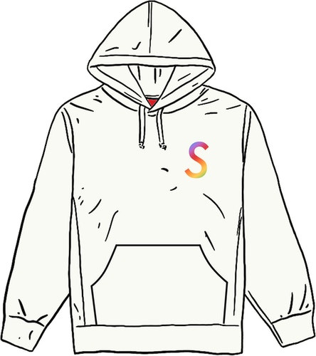 Supreme Swarovski S Logo Hooded Sweatshirt White