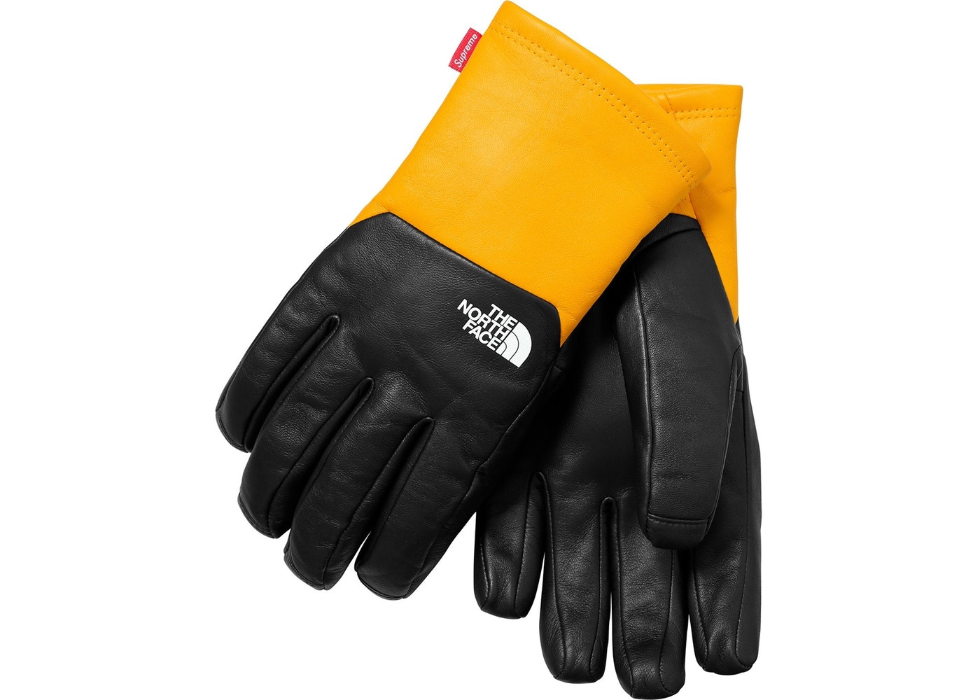 Supreme The North Face Leather Gloves "Yellow"