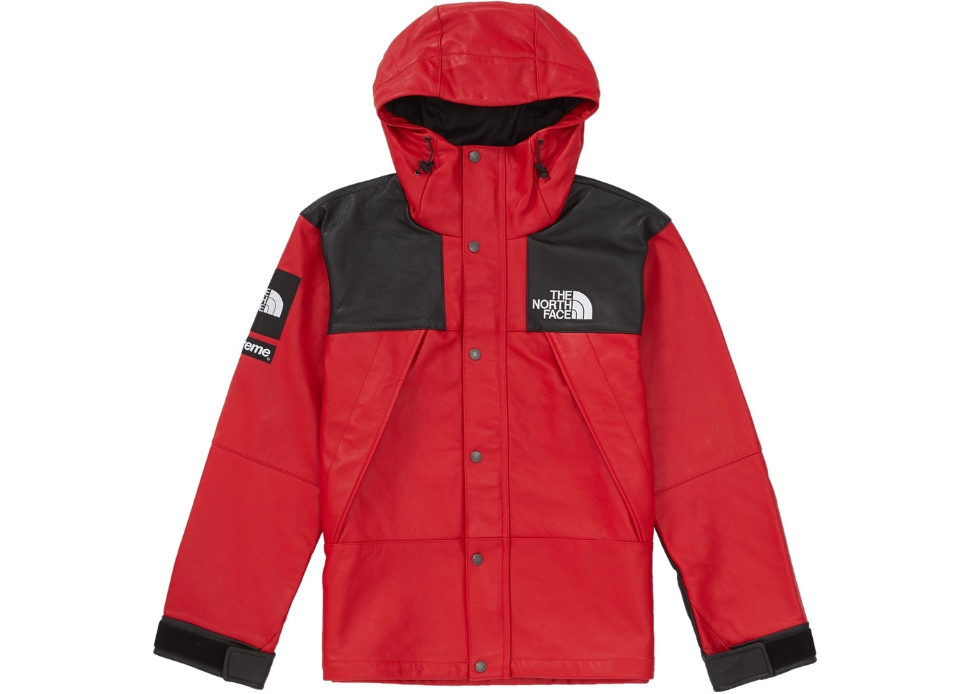 Supreme The North Face Leather Mountain Parka "Red"