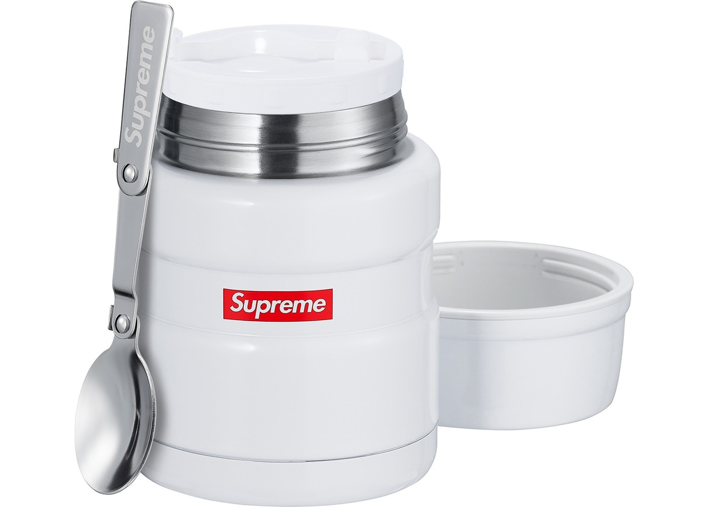 Supreme Thermos Stainless King Food Jar and Spoon "White"