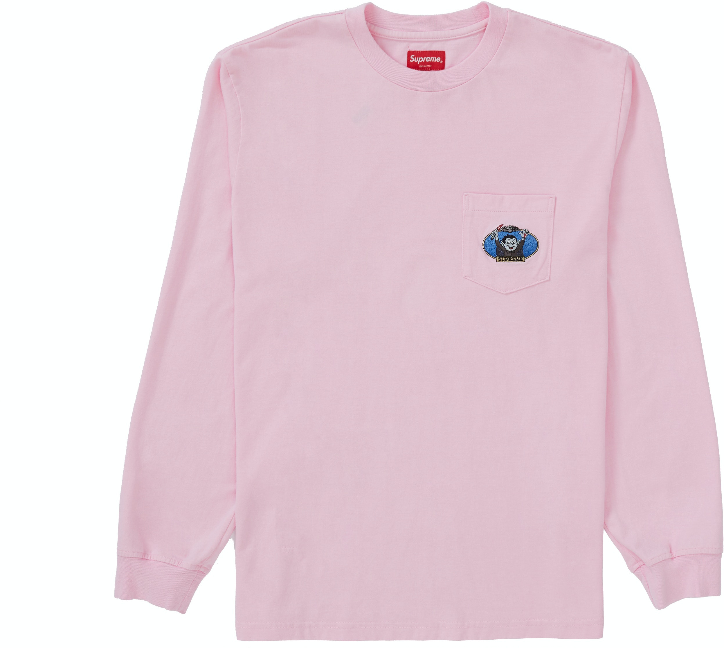 Supreme Vampire Boy L/S Pocket Tee Light Pink