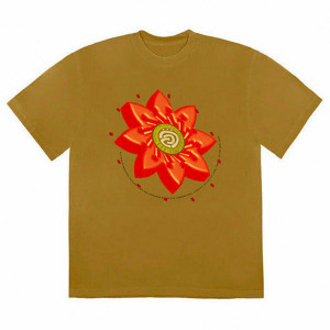 Travis Scott Cactus Jack Flower T-shirt Gold