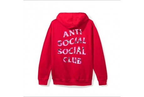 Anti Social Social Club Hoodie Red pink