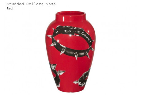 Supreme Studded Collar Vase "Red"